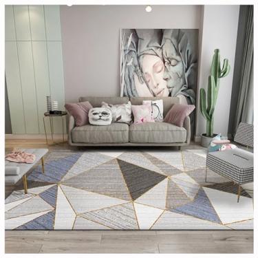 Imagem de SPXMQSS Tapetes grandes para sala de estar, tapetes laváveis para quarto, antiderrapante, tapete de pelo baixo, resistente ao desgaste, para sala de estar, quarto, sala de jantar, escritório, cinza