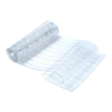 Imagem de FashionCha Cortina de Porta em PVC, Tiras de 200 Cm, Fácil de Cortar E Instalar, Proteção Contra Vento, Dobrável, Branco Antiaderente