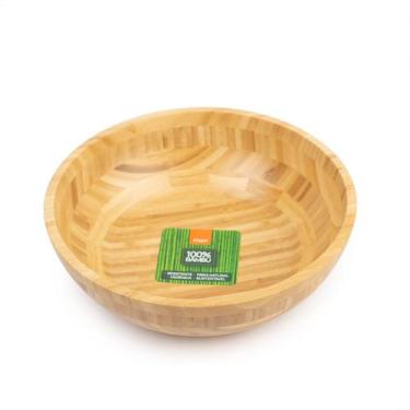Imagem de Saladeira De Bambu Bowl Grande Para Salada 30cm Tigela Mori, 30cm