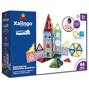 Imagem de Xalingo Blocos de Montar Brincando de Engenheiro Magnético 44 Peças