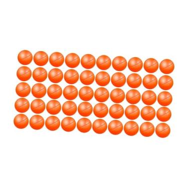 Imagem de oshhni Bolas de rifa redondas, lisas e compactas de 4 cm, decorativas para eventos, leves, para máquinas de automática, cápsulas para bolas de bingo, Laranja, 45 a 50 Bolas