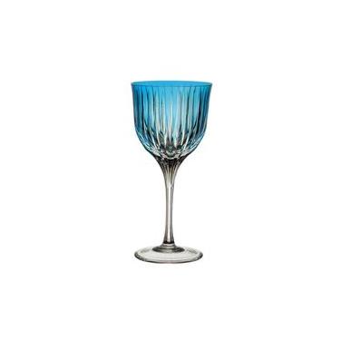 Imagem de Taça para vinho tinto em cristal Strauss Overlay 225.102.150 370ml azul claro