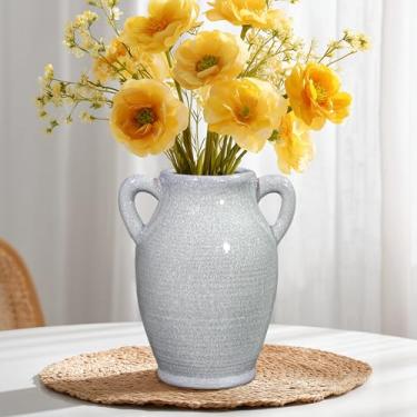 Imagem de Vaso de cerâmica azul claro de 20 cm