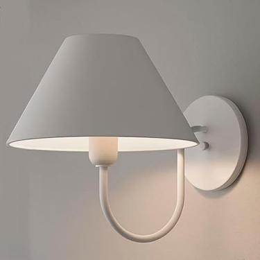 Imagem de Candeeiro de parede elegante - Iluminação contemporânea para quartos, salas de estar, halls de entrada e corredores, com um design requintado e uma iluminação elegante. (branca cupula branca)