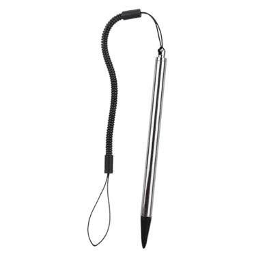 Imagem de Generic Caneta de Toque Resistiva para Tela Com Corda de Mola, Protetor de Arranhões e Impressões Digitais para PDA, MP4, MP5 (Prata)