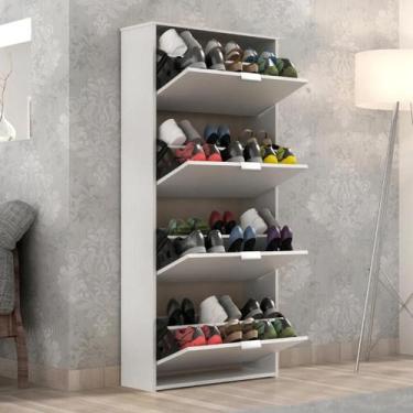 Imagem de Sapateira Basculante Organizadora Multiuso Armário 4 portas - 4D, Bran