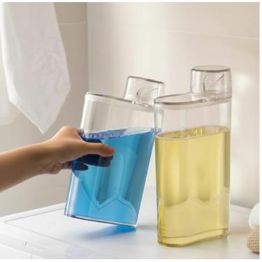 Imagem de Kit Dispenser Multiuso Transparente com Dosador, 1,2L e 2L, 23cm Altura, Plástico Resistente, Tampa Hermética, Armazenamento para Alimentos e Líquidos (1 Dispenser 1,2L + 1 Dispenser 2L)