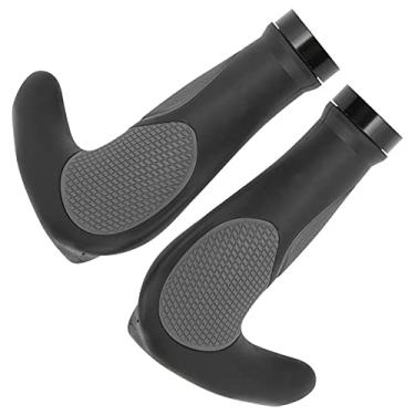 Imagem de KIMISS Guidão de Chifre de Boi para Bicicleta de Montanha de 22,2 Mm Com Punhos de Borracha de Travamento Bilateral - Alça Macia e Confortável Antiderrapante para, Bicicleta de Estrada e Scooter