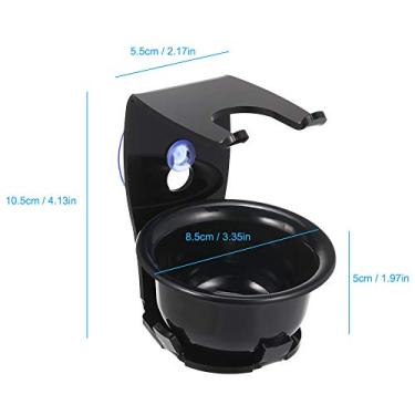 Imagem de Semme Conjunto de Kit de Barbear Premium, Suporte de Escova de Barbear Em Acrílico e Saboneteira para Homens, Elegante, Cuidados Com a Barba, Essenciais, Preto, 13x9x8cm, Ferramentas