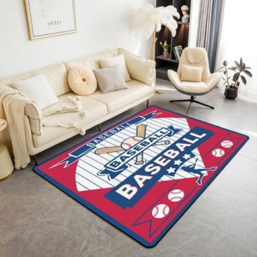 Imagem de jejeloiu Tapete de beisebol 7,5 x 12,5 cm para quarto, Filadélfia, sala de estar, macio, antiderrapante, beisebol, decoração de cidade, tapete esportivo para casa, sala de jantar