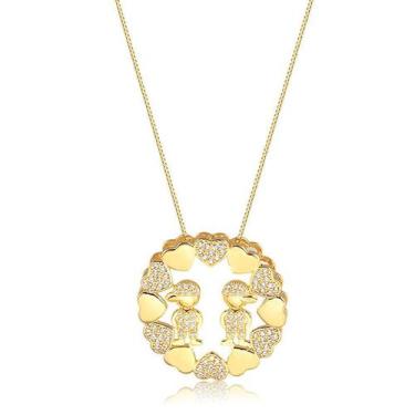 Imagem de Gargantilha Dois Filhos Circular - Affiora Semijoias