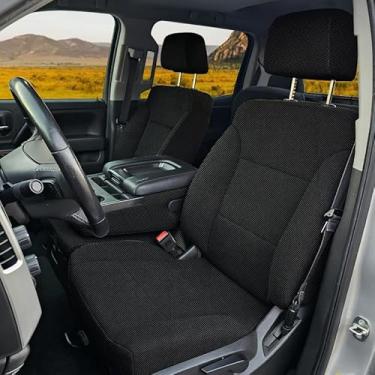 Imagem de Jokuye Capas de banco dianteiro e traseiro para modelos Chevrolet Silverado e GMC Sierra 1500 2014 2015 2016 2017 2018 espuma espessa de alta resiliência – preta