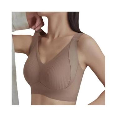 Imagem de Sutiã Sem Costura Push up Sem Fio Para Mulheres, Lingerie Macia, Confo