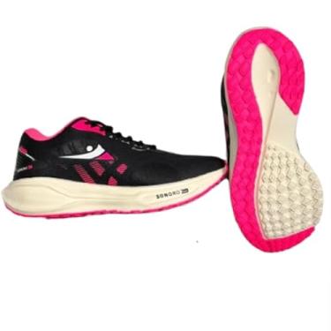 Imagem de Sonoro Tênis Masculino e Feminino para Academia, Lazer, Passeio e Entretenimento (Pink/Preto, BR, Adulto, Numérico, M, 38)