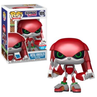 Imagem de Funko Pop! Games: Sonic The Hedgehog - Boneco de vinil de metal Knuckles, exclusivo compartilhado NYCC 2024, 10,8 cm