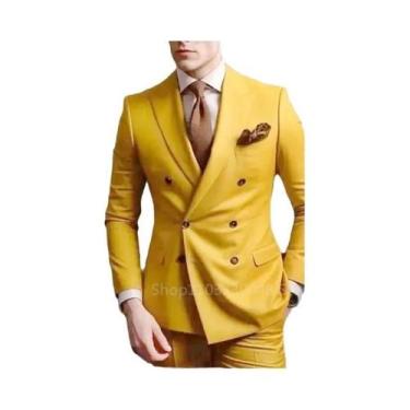 Imagem de Conjunto De Terno Formal Masculino Para Casamento Com Lapela Pontuda B