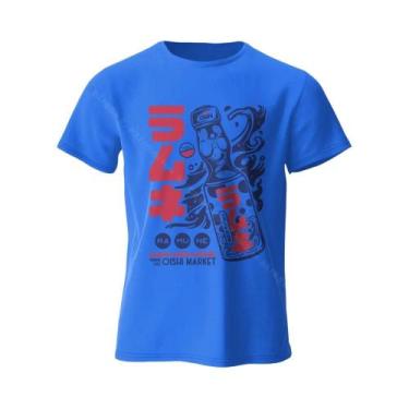 Imagem de Camiseta De Algodão Com Personagem De Anime Para Homens, Gola Redonda 