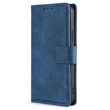 Imagem de Capa de couro para Google Pixel 9/9 Pro/9 Pro XL, capa flip com estampa de crocodilo, suporte para cartão TPU à prova de choque