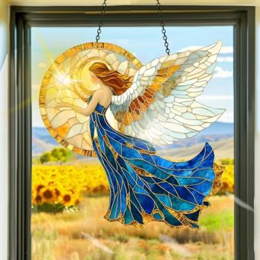 Imagem de Apanhador de sol de acrílico colorido, apanhadores de sol de primavera, decoração de janela pendurada, arte de parede de arco-íris, para quarto, interior, exterior, jardim, dia dos namorados, enfeites