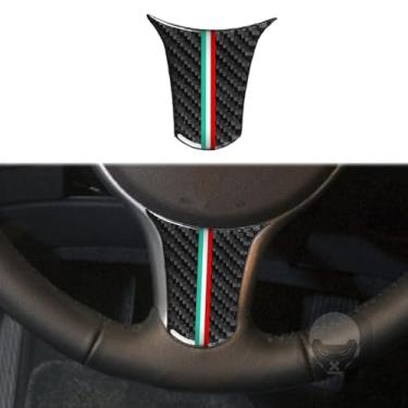 Imagem de EAEO Adesivo interior de fibra de carbono cor italiana adesivo de volante de carro macio 1/peça adesivo decorativo adequado para Alfa Romeo 159 2005 acima