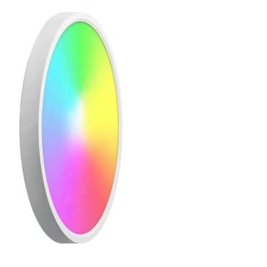 Imagem de Luminária de teto inteligente 24W RGB Wi-Fi Controle móvel Iluminação ambiente para sala de estar e quarto(220V)