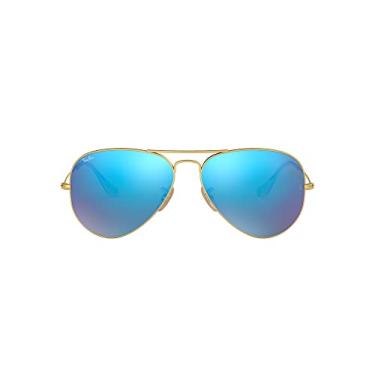 Imagem de Óculos de Sol Ray-Ban Aviator Large Metal 0RB3025 112/17 Tam 58 / Ouro - Lentes Azul Espelhado
