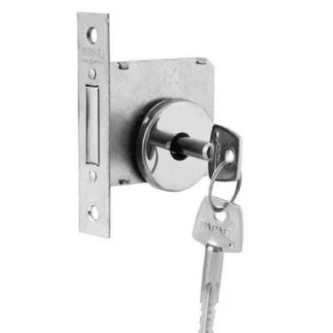 Imagem de Fechadura Auxiliar para Porta de Entrada Cromado 40mm Tetra 140 R68 Pa