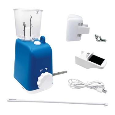 Imagem de IEUDNS Máquina de Tricô Elétrica para Crochê, Máquina de Tecelagem, Auxiliar para Tricotar Colares, Azul