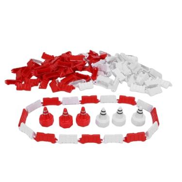 Imagem de banapoy Conjunto de Cerca de Pista de Corrida de Carro RC, Painéis de Cerca Vermelho Branco 120 e de Deriva RC de 30 Cones de Estrada, Com de Campo de Deriva para Carros