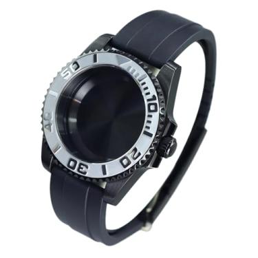 Imagem de FEIYASHI Black Yacht Design 200M Caixa de relógio à prova d'água para NH35 NH34/36/38 Miyota8215 ETA2824 Movimento Safira Glass Watch Case, Tampa inferior sólida 4, For ETA2824 PT5000 Movement, Caixa