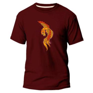 Imagem de Camiseta Basica Algodão Premium Estampada Fenix  - Pavesi, Bordô, G