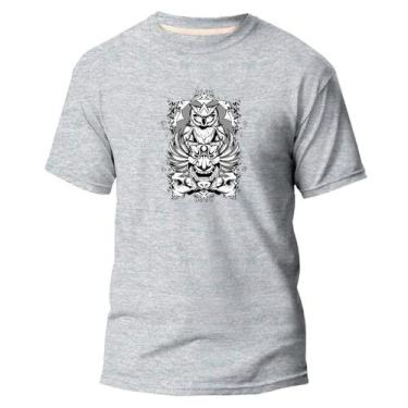Imagem de  Camiseta Basica Algodão Premium Estampa Digital Owl Skull - Pavesi, C
