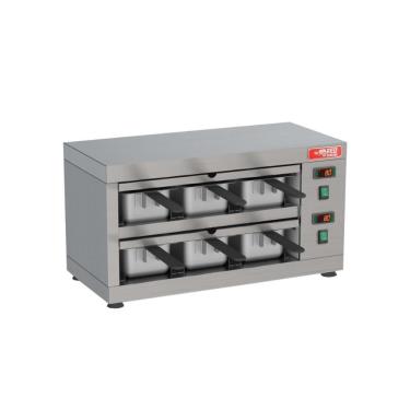 Imagem de Conservador De Proteínas Horizontal 50 A 100ºc 1200W 6 Cubas 1/3 Coproh6 220V - Red Chameleon