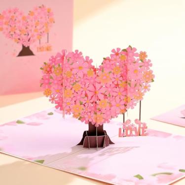 Imagem de Cartão pop-up Love Tree, cartões pop-up 3D, presentes para aniversário, dia das mães, aniversário, dia dos namorados, mãe, esposa, namorada, irmã, inclui envelope e nota de mensagem