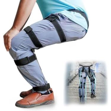 Imagem de Cadeira Vestível Assentos Mágicos Invisíveis, Assento Portátil De Pesca Dobrável Cadeira Leve, Urso Até 330lbs, Assento De Levitação De Exoesqueleto, Para Pesca, Concerto, Metrô, XL