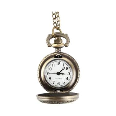 Imagem de Relógio De Bolso Vintage Com Mostrador Romano E Duplo Horário Para Via