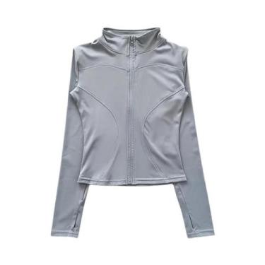 Imagem de Jaqueta De Treino Feminina De Secagem Rápida Com Manga Longa, Zíper Fr