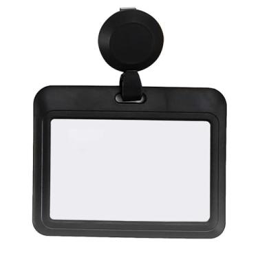 Imagem de Porta-crachás de nome transparente para enfermeira e médico, suporte de cartão de identificação de material de escritório, carretel de crachá, cartão retrátil (preto)