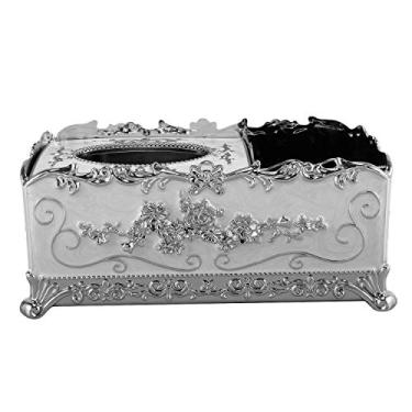 Imagem de Caixa de lenços de papel acrílico rack de papel acessórios de mesa de escritório escritório casa KTV hotel carro suporte prata