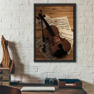 Imagem de Quadro Decorativo Fotografia Violino 45X34Cm