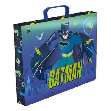 Imagem de Pasta Maleta Plastica Com Alca Oficio 40mm Espessura Escolar Batman - 