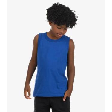 Imagem de Regata Básica Infantil Masculina Rovi Kids Azul, 10, Azul