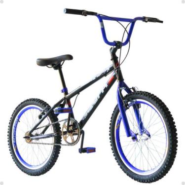 Imagem de Bicicleta Infantil BMX Cross Freestyle Menino Aro 20 Aero - - Preto/Az