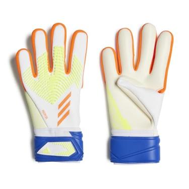 Imagem de Adidas Luvas de goleiro unissex para adultos League Predator brancas/vermelho solar/ciano brilhante 10