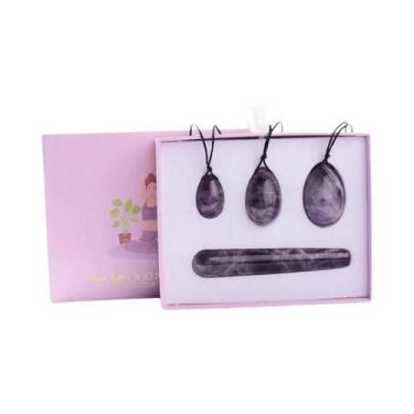 Imagem de Conjunto De Ovos Yoni De Jade Natural 4 Peças, Ferramentas De Massagem