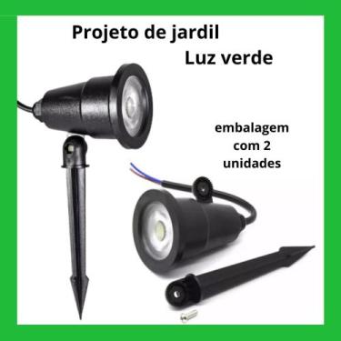 Imagem de Refletor jardim luz verde - Mayler