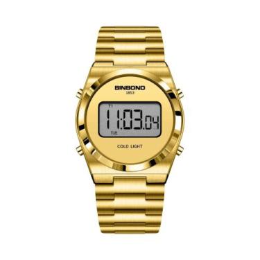 Imagem de Relógio Esportivo Digital De Luxo Para Homens Em Aço Inoxidável Com LE