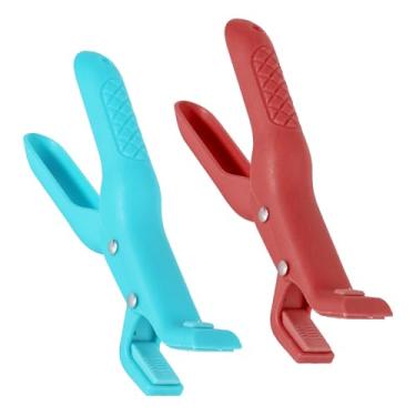 Imagem de Pinça de pegador de placa quente, pinças de elevação de placa quente para tigelas, panelas, pratos, utensílios de cozinha, 2 peças