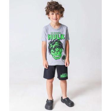 Imagem de Conjunto Infantil Mescla Hulk Marvel Tam 4 a 10 Cinza-87077, Cinza, Pr