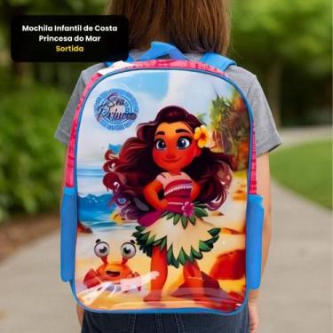 Imagem de Mochila Infantil Escolar Passeio de Costa Princesa do Mar - FIRST